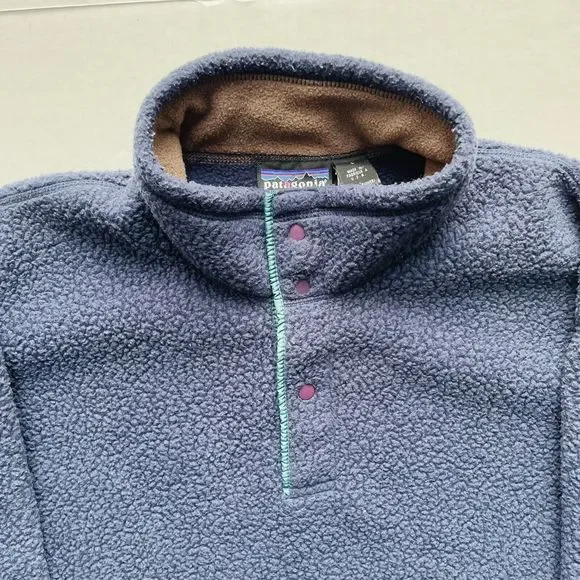 Vintage Patagonia Snap T Fleece Men’s Deep Pile Outdoor Hiking Pullover Jacket L - Picture 5 of 12